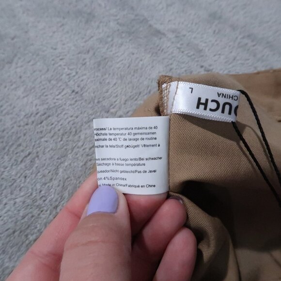 Shorts Womens L Brown Bermuda Pleated Trouser Tailored Modest Minimalist Office - Picture 13 of 16